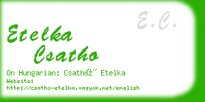 etelka csatho business card